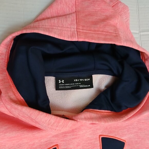 Under Armour Pink Sweatshirt with hood long Sleeve Size XS - Picture 7 of 14